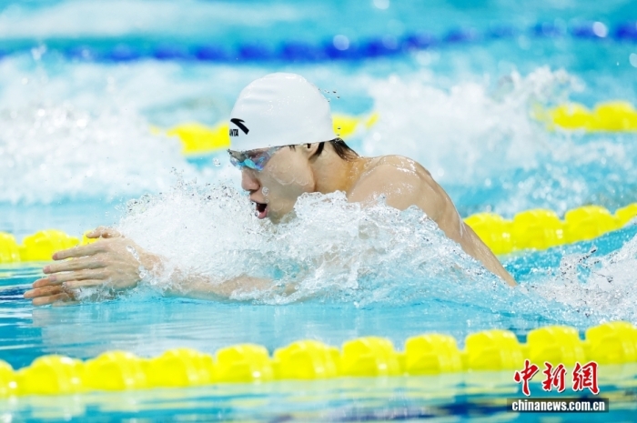覃海洋全运会男子100米蛙泳夺冠 创个人最佳成绩